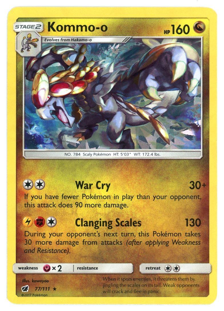 Crimson Invasion Kommo-O [Cracked-Ice] Pokémon card